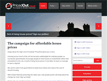 Tablet Screenshot of pricedout.org.uk